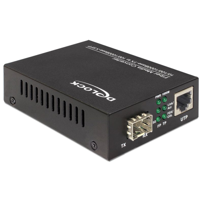 DeLOCK 86110 network media converter 1000 Mbit/s Black