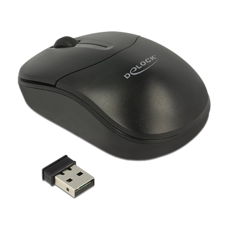 DeLOCK 12494 mouse Travel Ambidextrous RF Wireless Optical 1000 DPI