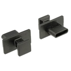 DeLOCK 64015 protection de sécurité pour prise USB Type-C Noir 10 pièce(s)