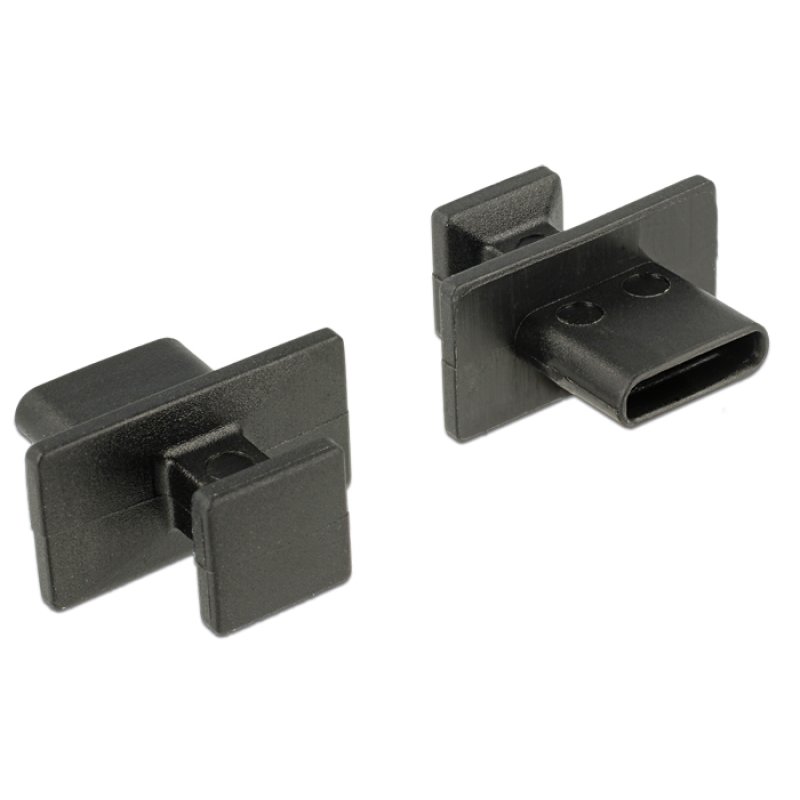 Staubschutz für USB Type-C™ Buchse mit großem Griff 10 Stück schwarz