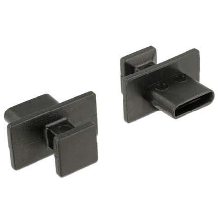 DeLOCK 64015 protection de sécurité pour prise USB Type-C Noir 10 pièce(s)