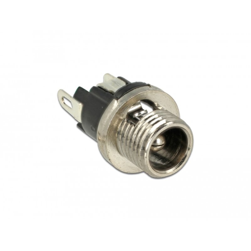 DeLOCK 89911 connecteur de fils DC Noir, Nickel