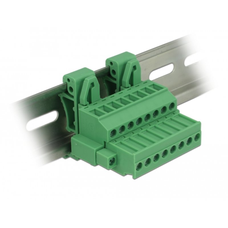 Terminalblock Set für Hutschienen 8 Pin mit Schraubverriegelung