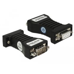 DeLOCK 63968 serial converter/repeater/isolator RS-232 Black