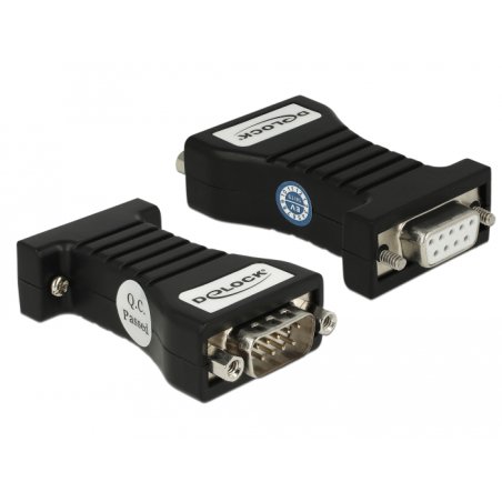 DeLOCK 63968 serial converter/repeater/isolator RS-232 Black