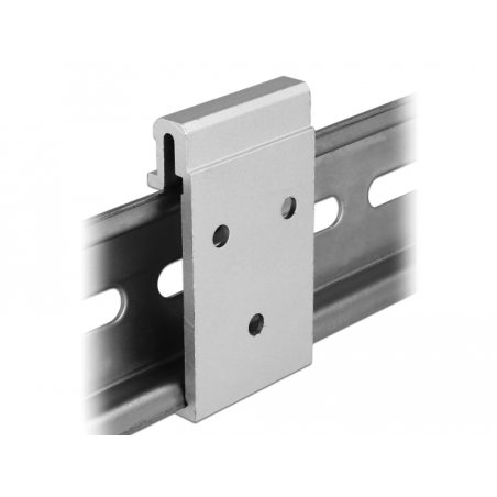 Aluminium Montageclip für Hutschiene (3 Befestigungslöcher)