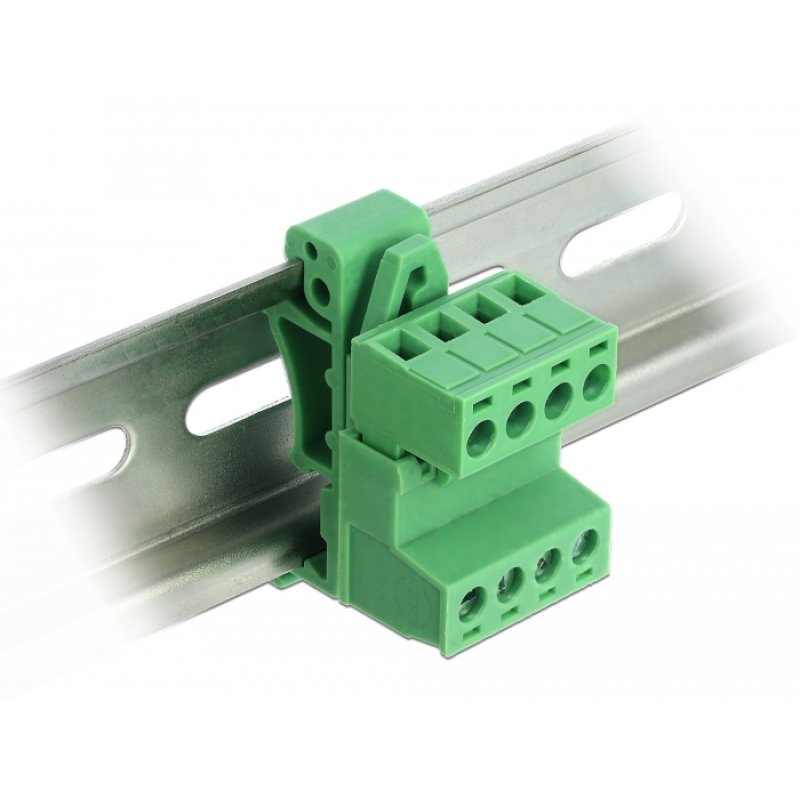 DeLOCK 66079 terminal block 4-pin Green