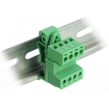 DeLOCK 66079 terminal block 4-pin Green