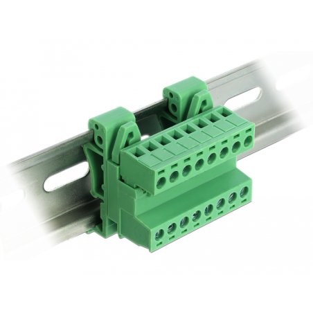 DeLOCK 66081 terminal block 8-pin Green