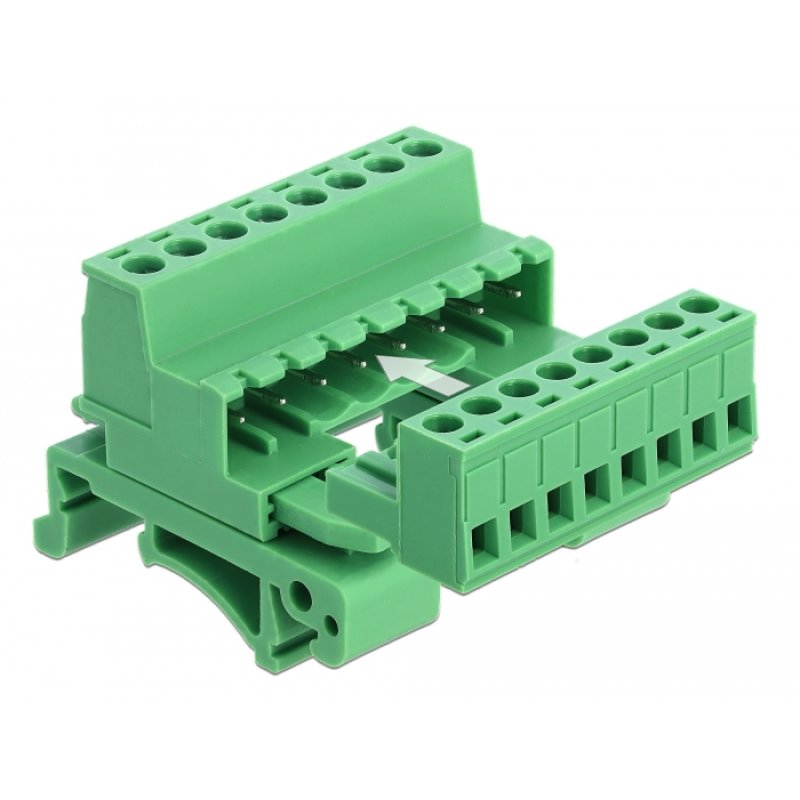 DeLOCK 66081 bornier 8-pin Vert