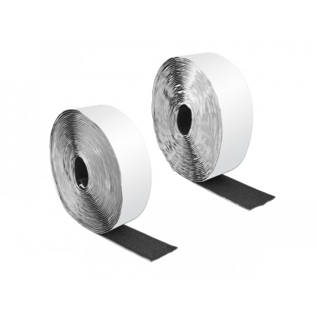 DeLOCK Rouleau de bande scratch autoadhésif, L 10 m x l 50 mm, noir