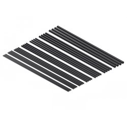 DeLOCK Set de gaines thermorétractables, 200 mm, 28 unités, noir