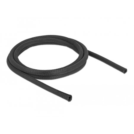 DeLOCK Manchon tissé, auto-fermant, 2 m x 8 mm, noir
