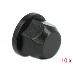 DeLOCK Capuchon hexagonal de protection avec filetage interne pour les vis M12, écru, 10 unités