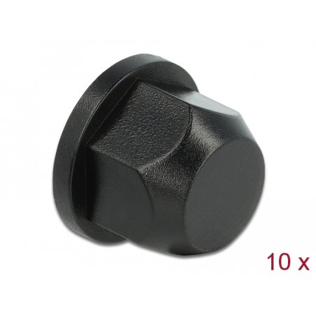 DeLOCK Protective cap hexagon with inside thread for screw M12 natural 10 pieces