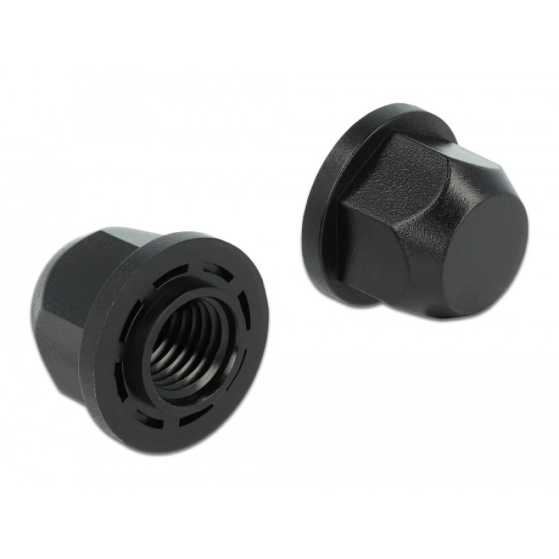 DeLOCK Capuchon hexagonal de protection avec filetage interne pour les vis M12, écru, 10 unités