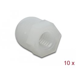 DeLOCK Protective cap hexagon with inside thread for screw M6 natural 10 pieces