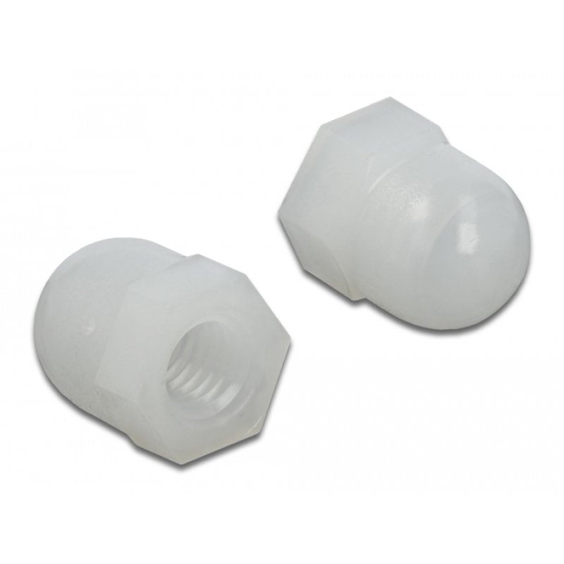 DeLOCK Protective cap hexagon with inside thread for screw M6 natural 10 pieces