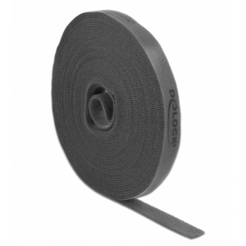 DeLOCK Rouleau de bande scratch L 10 m x l 15 mm, gris