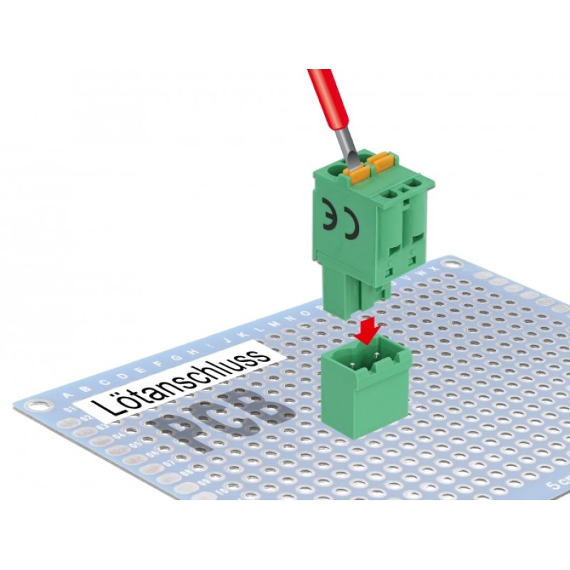 Terminalblock Set für Platine 2 Pin 5,08 mm Rastermaß vertikal