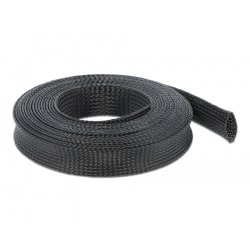 DeLOCK Manchon tressé étirable noir 10 m x 25 mm