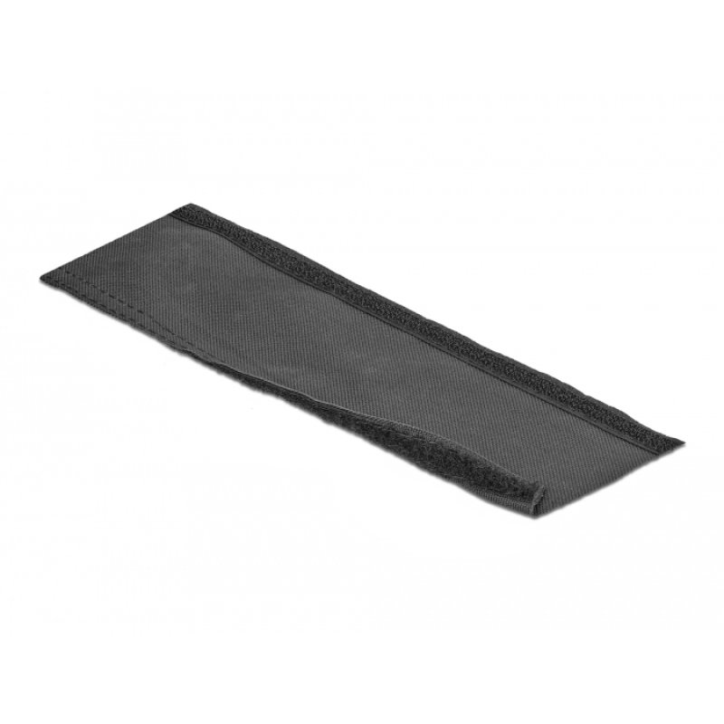 Gewebeschlauch mit Klettverschluss hitzebeständig 10 m x 20 mm schwarz