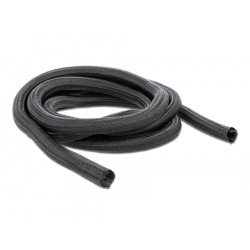 DeLOCK Braided Sleeving self-closing 10 m x 25 mm black