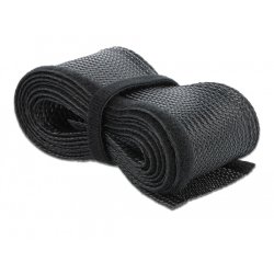 DeLOCK Braided Sleeving with Hook-and-Loop Fastener 5 m x 19 mm black