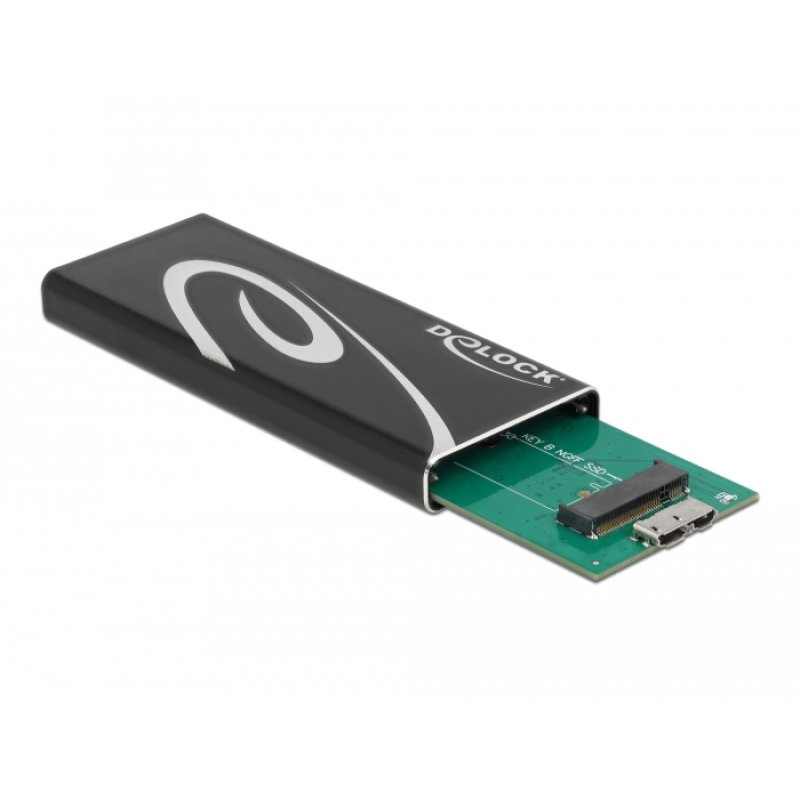 DeLOCK External Enclosure SuperSpeed USB for M.2 SATA SSD Key B