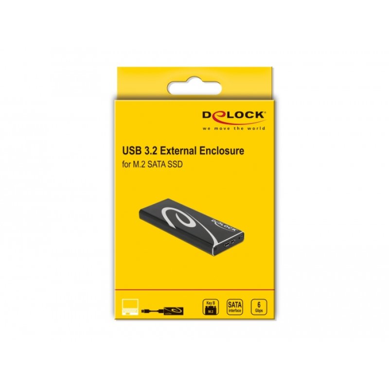DeLOCK Boitier externe SuperSpeed USB pour SSD M.2 SATA touche B