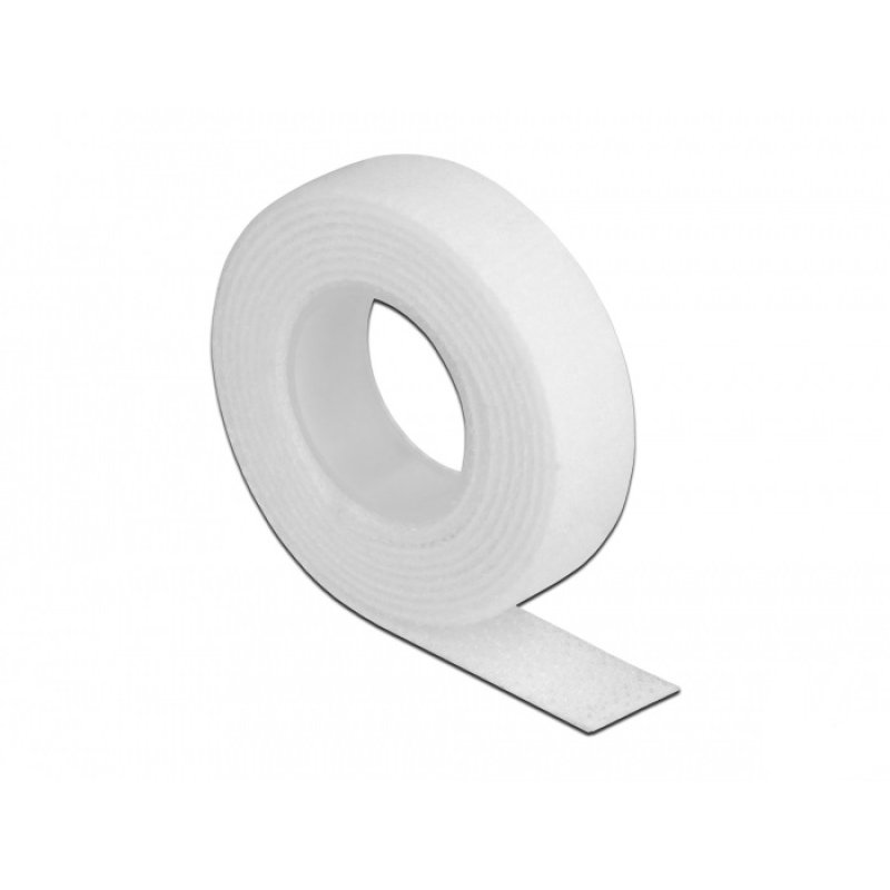 Klettband auf Rolle L 1 m x B 13 mm weiß
