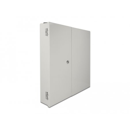 DeLOCK Fiber optic wall distribution box with double door grey