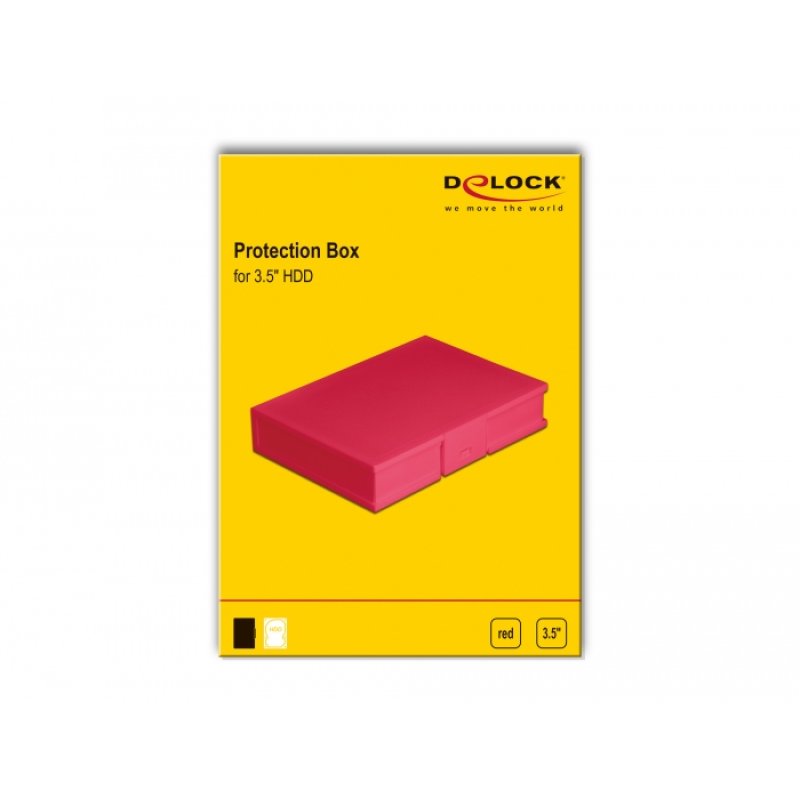 DeLOCK Protection Box for 3.5″ HDD red