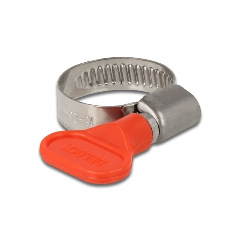 DeLOCK Butterfly Hose Clamp 16 - 25 mm 10 pieces red