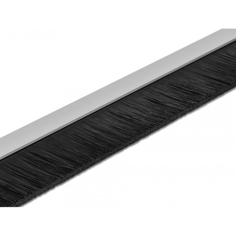 DeLOCK Brush strip 40 mm with aluminium profile straight - length 1 m