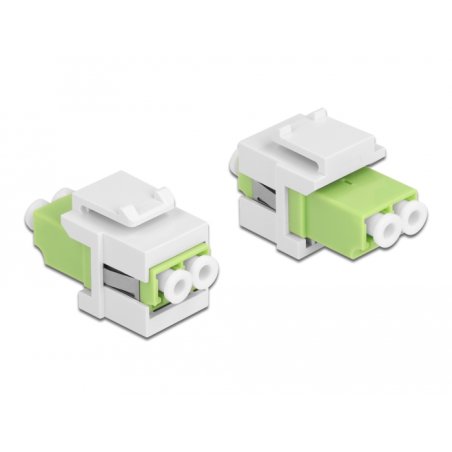 DeLOCK Keystone Module LC Duplex female to LC Duplex female limegreen / white