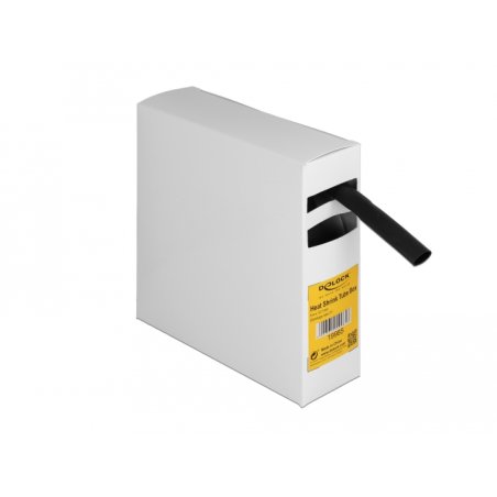 DeLOCK Heat shrink tube Box, with inside adhesive, shrinkage ratio 3:1, 5 m x 12.7 mm black