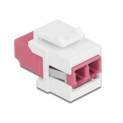DeLOCK Module Keystone LC Duplex femelle à LC Duplex femelle violet / blanc