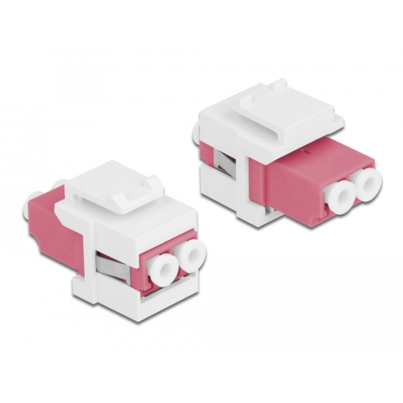 DeLOCK Module Keystone LC Duplex femelle à LC Duplex femelle violet / blanc