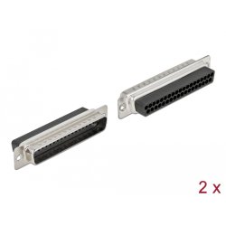 DeLOCK D-Sub 37 broches à sertir, métal, 2 pièces