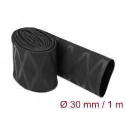 Schrumpfschlauch X-Muster rutschfest 1 m x 30 mm schwarz