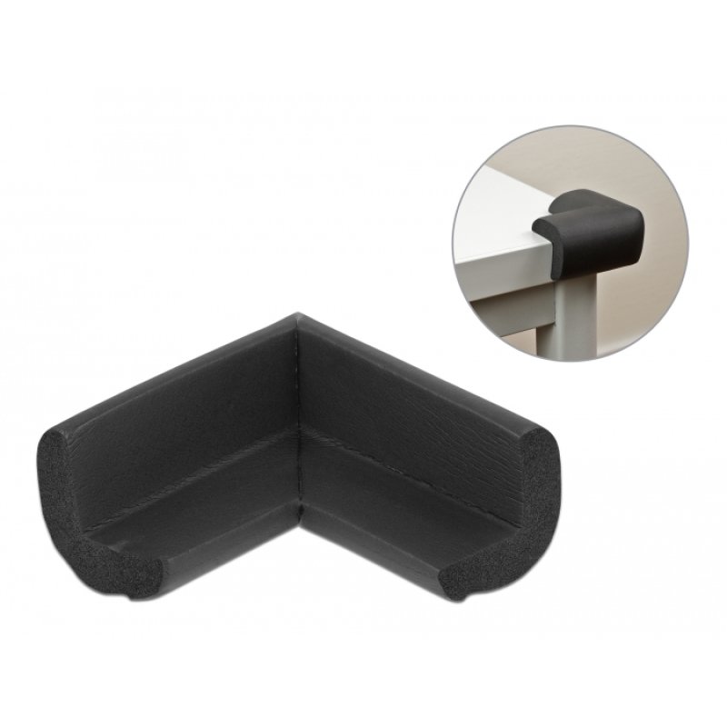 DeLOCK Foam Edge Protection self-adhesive 70 x 67 x 35 mm black