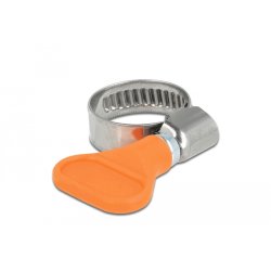 DeLOCK Attache papillon de tube, acier inoxydable 400 SS 12 - 20 mm, 5 unités orange