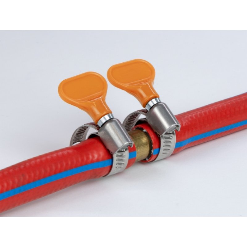 DeLOCK Butterfly Hose Clamp stainless steel 400 SS 12 - 20 mm 5 pieces orange