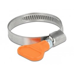 DeLOCK Attache papillon de tube, acier inoxydable 400 SS 30 - 45 mm, 5 unités orange