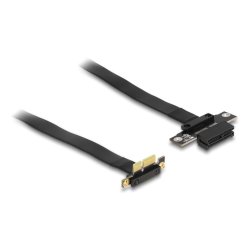 Riser Karte PCI Express x1 Stecker 90° gewinkelt zu x1 Slot mit Kabel 60 cm