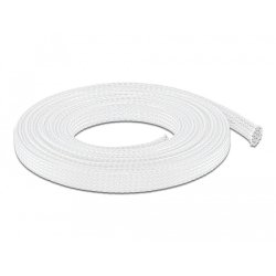 DeLOCK Manchon tressé étirable blanc 10 m x 12 mm
