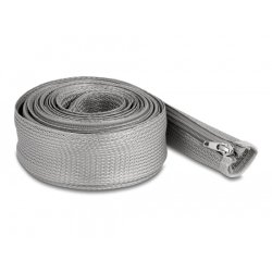 Geflechtschlauch mit Reißverschluss hitzebeständig 3 m x 50 mm grau