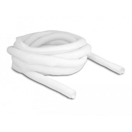 DeLOCK Braided Sleeve self-closing 5 m x 25 mm white