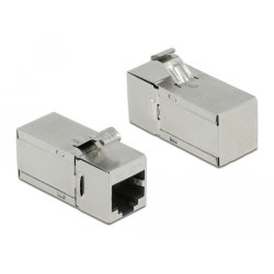 Keystone Modul RJ45 Buchse zu RJ45 Buchse Cat.6A 90° gewinkelt